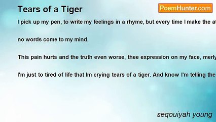 seqouiyah young - Tears of a Tiger