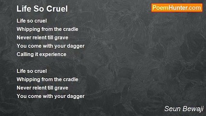 Seun Bewaji - Life So Cruel