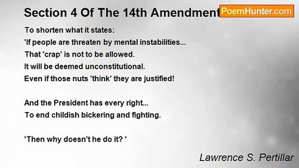 Lawrence S. Pertillar - Section 4 Of The 14th Amendment