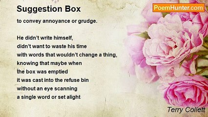 Terry Collett - Suggestion Box