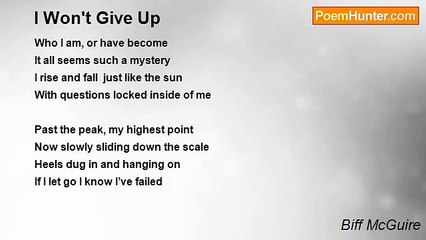 Biff McGuire - I Won't Give Up