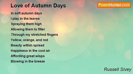 Russell Sivey - Love of Autumn Days