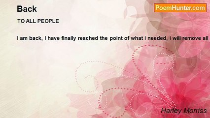 Harley Morriss - Back