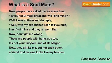 Christina Sunrise - What is a Soul Mate?
