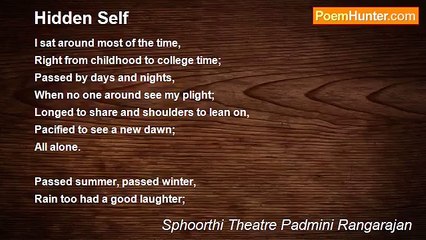 Sphoorthi Theatre Padmini Rangarajan - Hidden Self