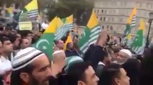 The protesters were forced out of the venue of the 'Million March' by private security guards who later surrounded the stage where Bilawal was to make the speech.