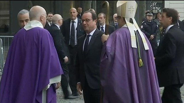 François Hollande aux obsèques de Christophe de Margerie