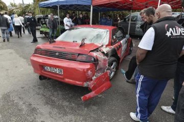 Drift yarışında kaza