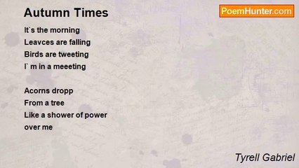 Tyrell Gabriel - Autumn Times