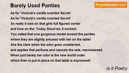 Is It Poetry? Exploring the Hidden Stories Behind Barely Used Panties 🩲