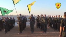 Meşa YPG-YPJ li ser Goristana Şehîd Dîcle- Kobanê 28.07.2014