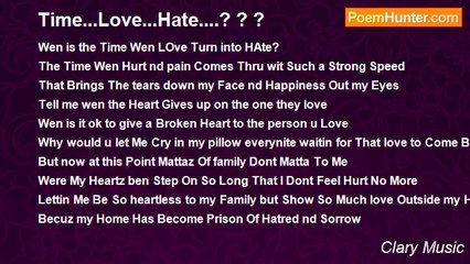 Clary Music - Time...Love...Hate....? ? ?