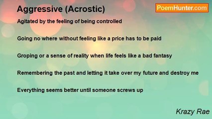 Krazy Rae - Aggressive (Acrostic)