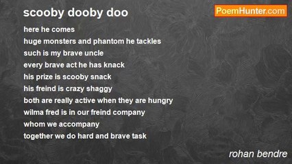 rohan bendre - scooby dooby doo