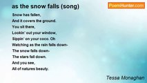 Tessa Monaghan - as the snow falls (song)