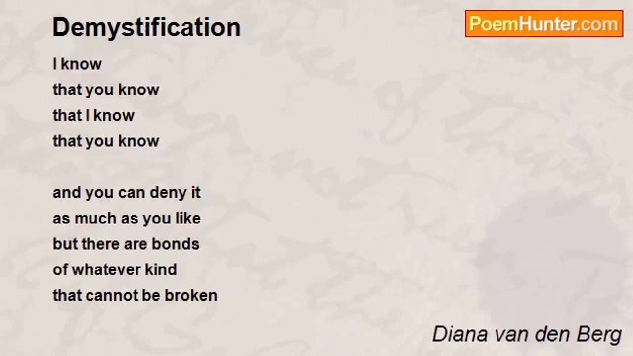 Diana van den Berg - Demystification