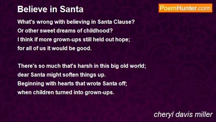 cheryl davis miller - Believe in Santa