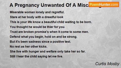 Curtis Mosby - A Pregnancy Unwanted Of A Miscarriage