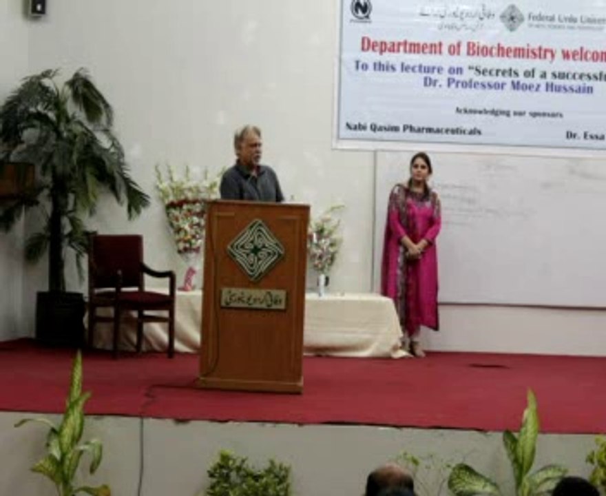 Dr Moiz Hussain At Federal Urdu University Part (4)