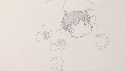 ポニョの描き方 Video Dailymotion