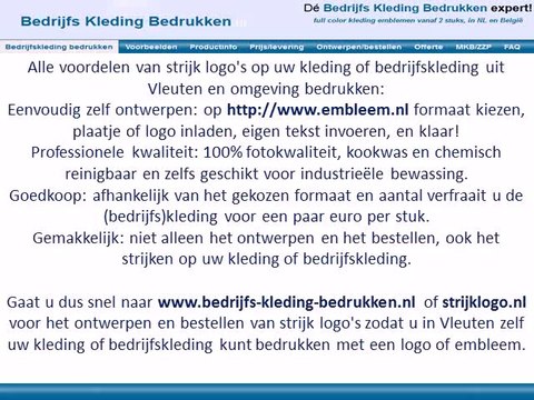 Kleding bedrijfskleding bedrukken Vleuten