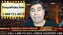 South Carolina Gamecocks vs. Tennessee Volunteers Free Pick Prediction NCAA College Football Odds Preview 11-1-2014