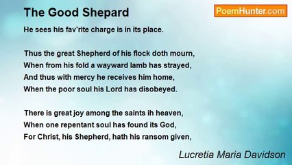 Lucretia Maria Davidson - The Good Shepard