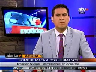 Ayacucho: Hombre mata a dos hermanos tras intento de violación