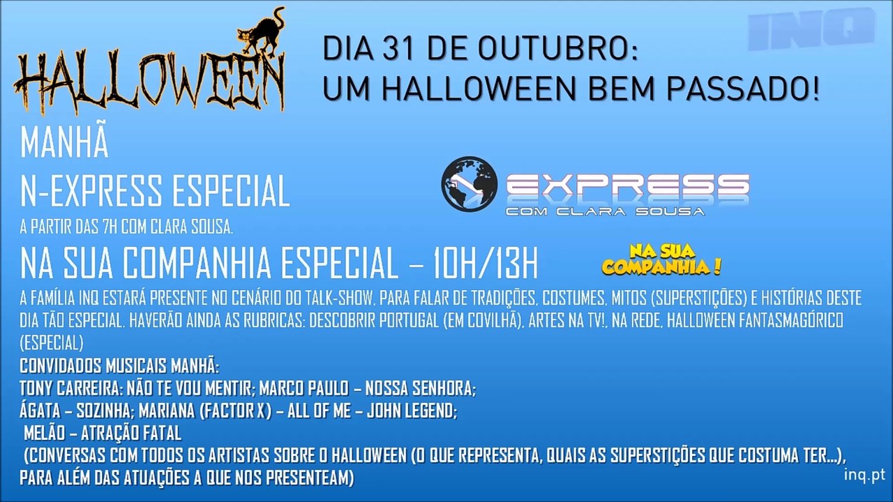 Dia 31 de Outubro - Halloween INQ