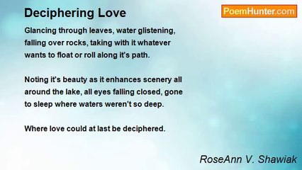RoseAnn V. Shawiak - Deciphering Love