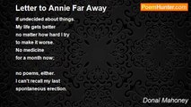 Donal Mahoney - Letter to Annie Far Away