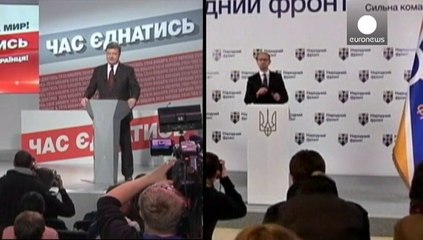 Download Video: Parlamentswahl in der Ukraine: Poroschenko und Jazenjuk beginnen Koalitionsverhandlungen