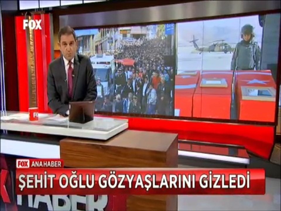 Şehit oğlu yaşlar süzülürken gözünde onu kimse görsün istemedi
