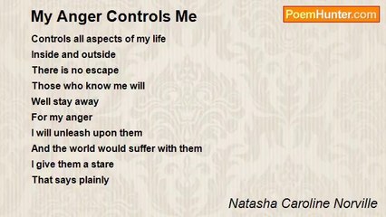 Natasha Caroline Norville - My Anger Controls Me