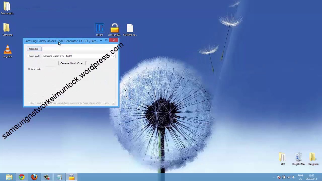 Samsung Network Sim Unlock Code Generator Patcher - Unlock Samsung Galaxy S, S2 and S3