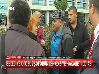 Otobüste hakarate uğrayan Gazi soluğu Ankara Belediyesinin önünde aldı