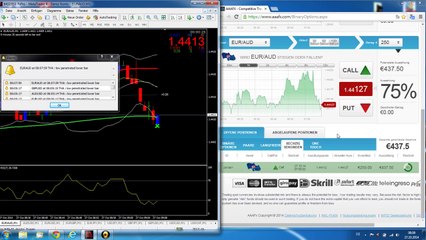 187,50€ Gewinn in 120 Sekunden Live Trade EUR/AUD 27.10.2014