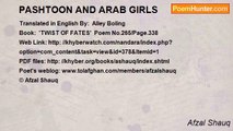 Afzal Shauq - PASHTOON AND ARAB GIRLS