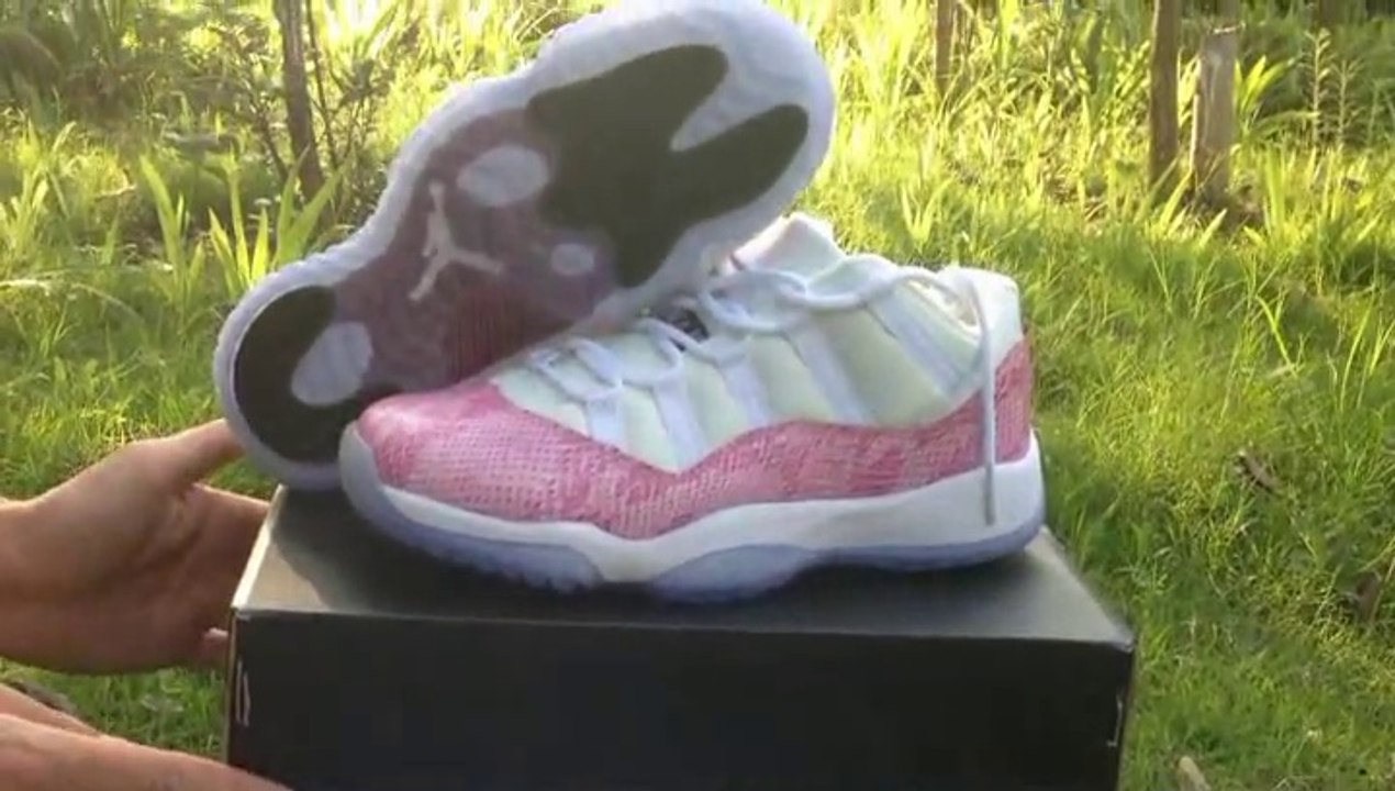 Girls Air Jordan 11 XI Retro Low White Pink Sneakers online at tradingspring.cn