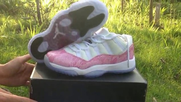 Girls Air Jordan 11 XI Retro Low White Pink Sneakers online at tradingspring.cn