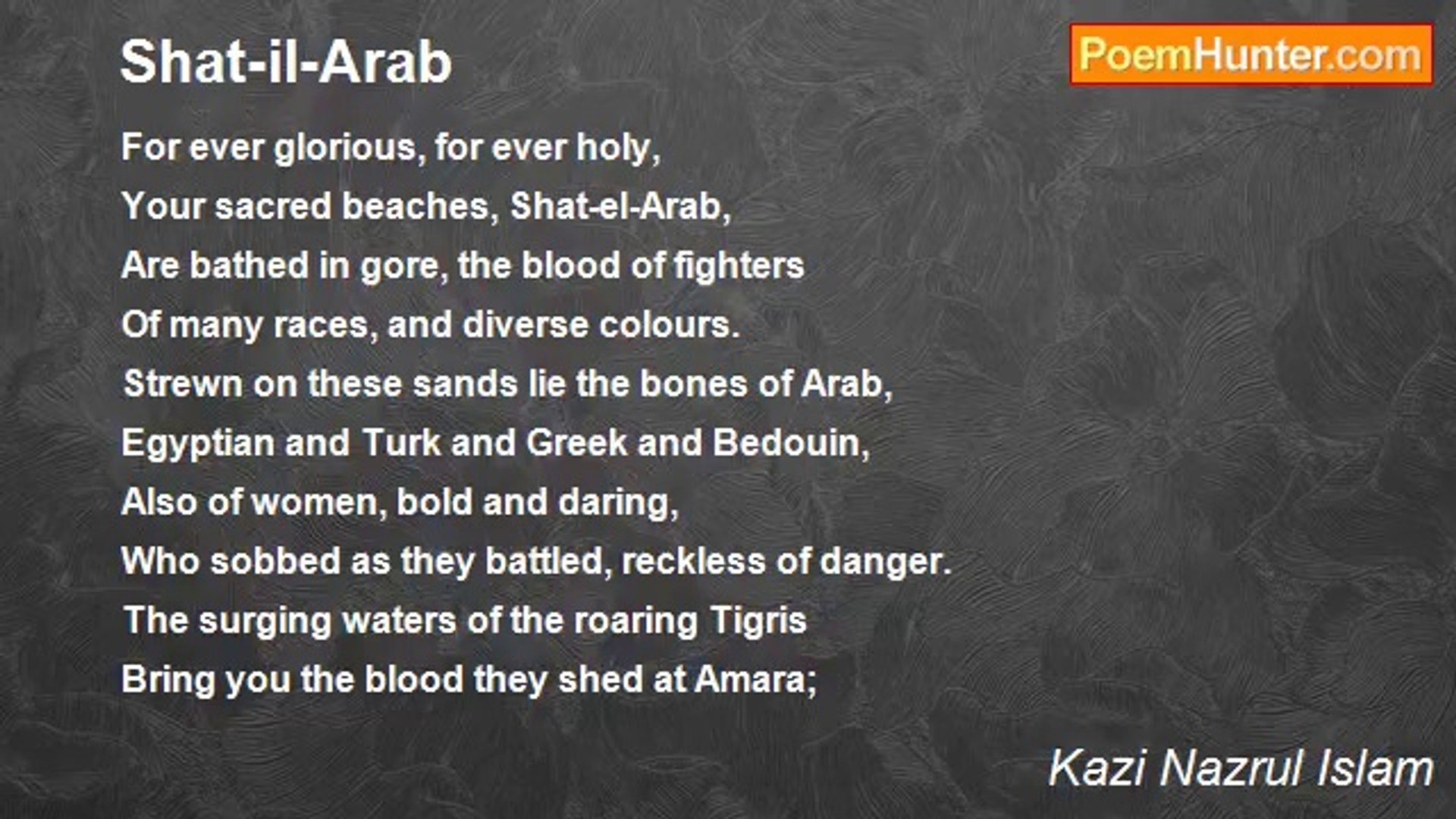 ⁣Kazi Nazrul Islam - Shat-il-Arab
