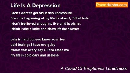 A Cloud Of Emptiness Loneliness - Life Is A Depression
