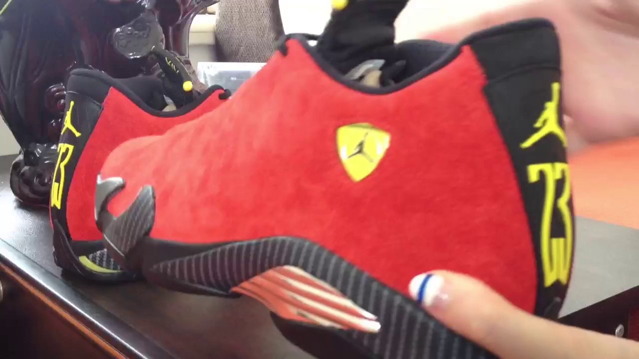 Authentic air jordan 14 Ferrari red from *A-kicks.ru* free shipping