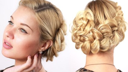 Прическа из обратной французской косы. Reverse French Braid Hairstyle