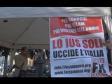 Gricignano (CE) - Immigrazione ed Equitalia, Forza Nuova in piazza (26.10.14)