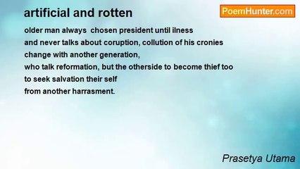 Prasetya Utama - artificial and rotten