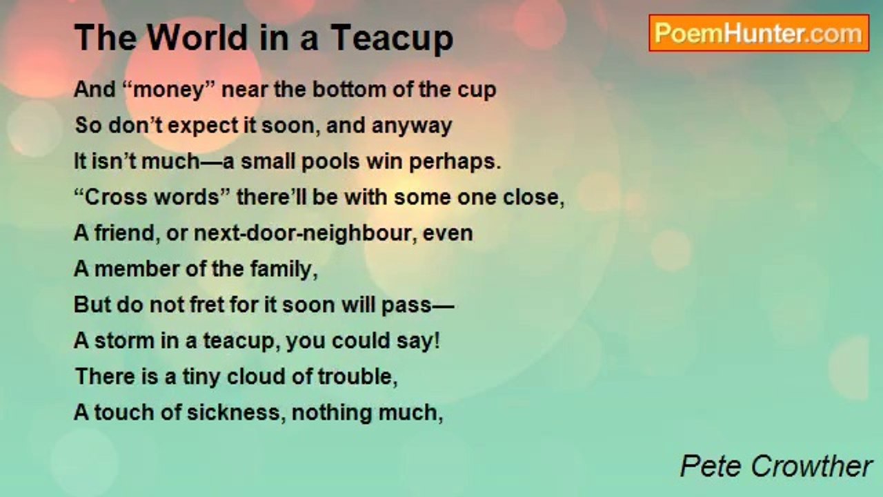 Pete Crowther - The World in a Teacup