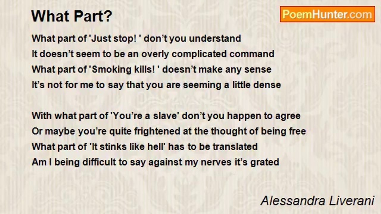 Alessandra Liverani - What Part?