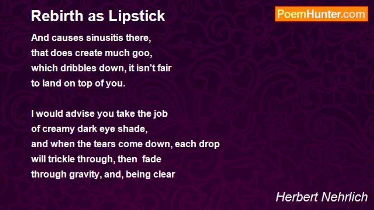 Herbert Nehrlich - Rebirth as Lipstick