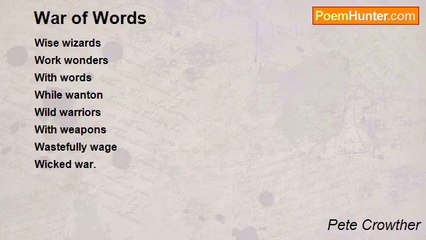 Pete Crowther - War of Words